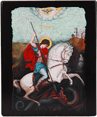 Իկոնա "Սուրբ Գեորգի Հաղթող" փայտի հիմքի վրա, 12 x 10