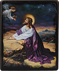 Իկոնա "Խաչի աղոթք" փայտի հիմքի վրա, 12 x 10