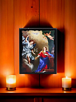 Սրբապատկեր  "Սուրբ Աստվածամոր ավետումը " փայտի հիմքի վրա 