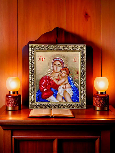 Սրբապատկեր "Սուրբ Աստվածամայրը՝ մանուկ Հիսուսւ հետ" , 22 x 18