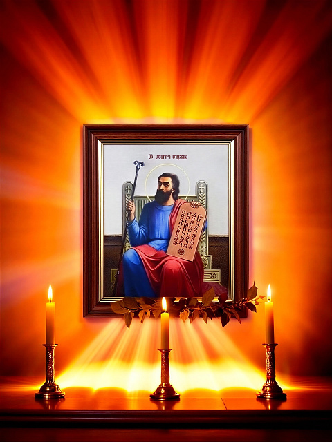 Սրբապատկեր "Սուրբ Մեսրոպ Մաշտոց", 22 x 18