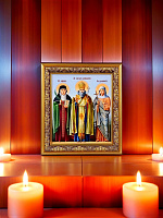 Սրբապատկեր "Սուրբ Գայանե, Սուրբ Գրիգոր Լուսավորիչ, Սուրբ Հռիփսիմե" 22х18