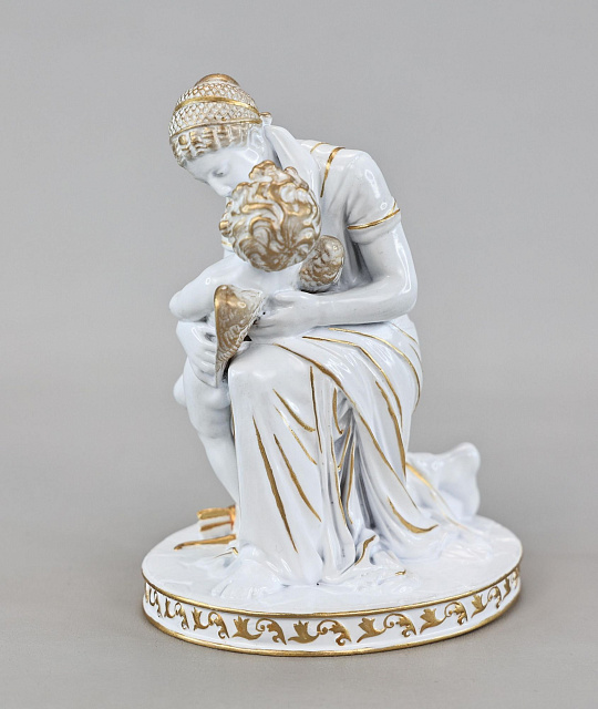 Արձանիկ Մայր և մանուկ  (ձեռքով նկարազարդված)