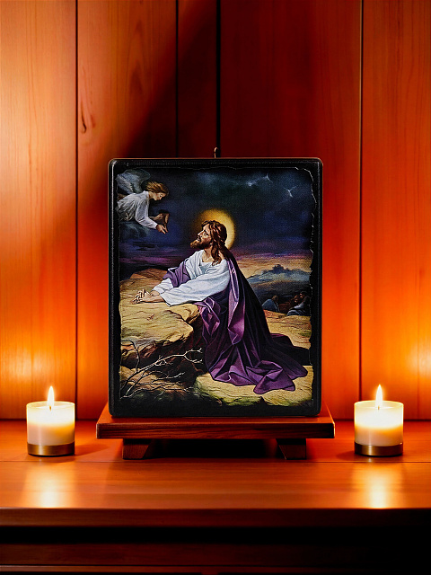 Սրբապատկեր "Գեթսեմանի աղոթք" փայտի հիմքի վրա