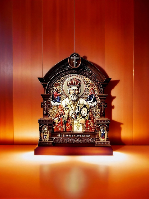 Սրբապատկեր "Սուրբ Նիկողայոս հրաշագործ" (ձեռքով նկազարդված)