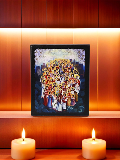 Սրբապատկեր "Սուրբ նահատակներ" փայտի հիմքի վրա