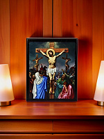 Սրբապատկեր "Հիսուս Քրիստոսի Խաչելություն" փայտի հիմքի վրա