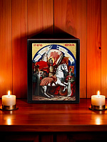 Սրբապատկեր "Սուրբ Վարդան Մամիկոնյան" փայտի հիմքի վրա