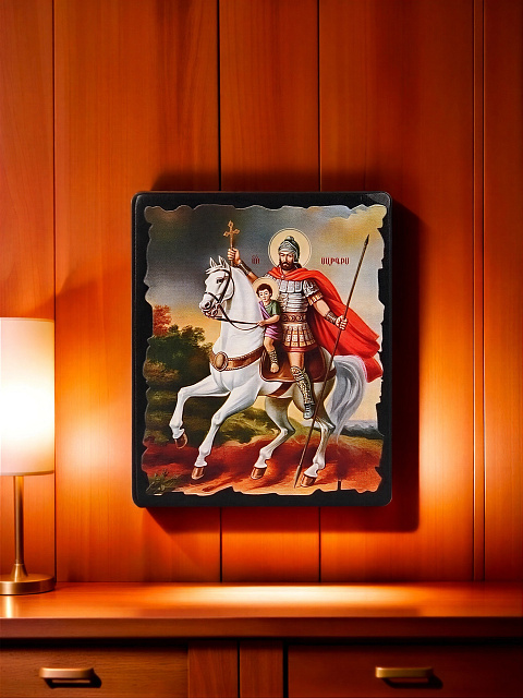 Սրբապատկեր "Սուրբ Սարգս և Սուրբ Մարտիրոս " փայտի հիմքի վրա