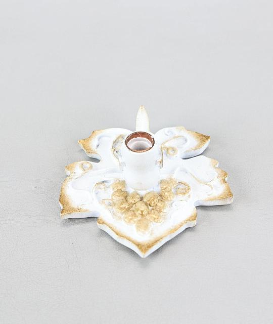 Մոմակալ "Տերև"  գույն սպիտակ 