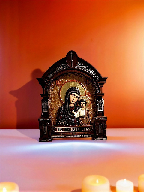 Սրբապատկեր Կազանյան Սուրբ Աստվածամայր (ձեռքով նկարազարդված)