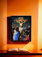 Սրբապատկեր "Հիսուս Քրիստոսի Խաչելություն" փայտի հիմքի վրա