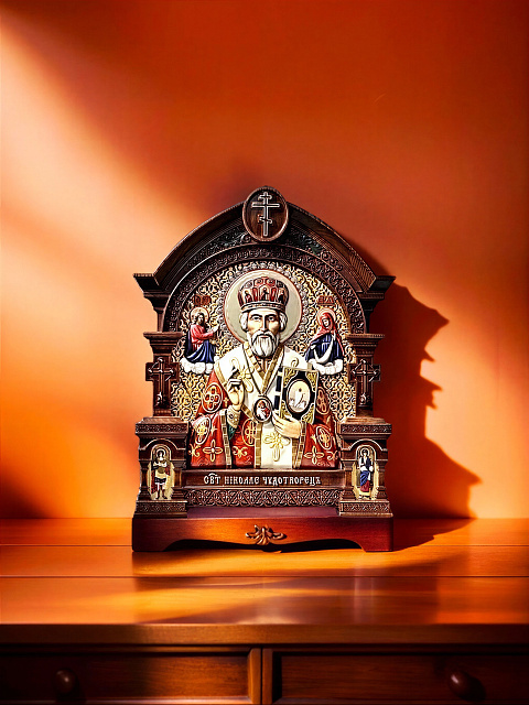 Սրբապատկեր "Սուրբ Նիկողայոս հրաշագործ" (ձեռքով նկազարդված)