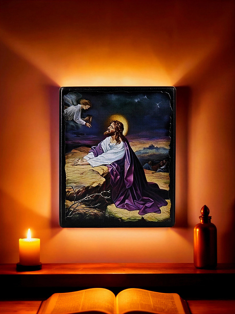 Սրբապատկեր "Գեթսեմանի աղոթք" փայտի հիմքի վրա